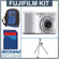 Fujifilm A170 10.2 MP Digital Compact Camera Kit - Silver - with 4 GB SD Memory Card, Camera Case , Table Top Tripod,