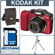 Kodak EasyShare Z915 Zoom Digital Camera Kit, - Red - with 4 GB SD Memory Card, Camera Case, Table Top Tripod,