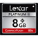 Lexar 8GB, 80x PLatinum II High Speed Series, Compact Flash Memory Card