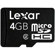 Lexar 4 GB microSD Secure Digital Memory Card with SD Adapter