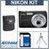 Nikon Coolpix S210 Digital Camera - Black - Refurbished by Nikon U.S.A. - With 4GB SD Memory Card, Camera Case, Table Top Tripod,