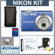 Nikon Coolpix S220 Digital Camera Kit, Blue With 4GB SD Memory Card, Camera Case, Spare EN EL-10 Lithium-Ion Battery, 2 Year Extended Service Coverage, Professional Lens Cleaning Kit