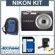 Nikon Coolpix S230 Digital Camera Kit, Black With 4GB SD Memory Card, Camera Case, Professional Lens Cleaning Kit