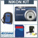 Nikon Coolpix S230 Digital Camera Kit, Blue With 4GB SD Memory Card, Camera Case, Professional Lens Cleaning Kit