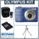 Olympus FE-26 12 MP Digital Camera Kit, - Blue - with 4 GB Micro SD Memory Card, Table Top Tripod, Camera Case, 4 AA Ni-MH Batteries with Charger
