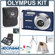 Olympus FE-340 Digital Blue Camera Kit, with 2 GB xD Picture Memory Card, Camera Bag, Table Top Tripod, EZ Digital Photography Guide Card, Spare LI- 42B Lithium-Ion Rechargeable Battery, Slinger Digital Memory Case(4), Professional Lens Cleang Kit