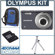 Olympus FE-4000 Digital Camera Kit, - Gray - with 4 GB Micro SD Memory Card, Camera Case, Table Top Tripod,