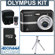 Olympus FE-45 Digital Camera, Black with 2 GB Micro SD Memory Card, Table Top Tripod, Camera Case, 4 AA Ni-MH Batteries with Charger