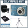 Olympus FE-46 12 MP Digital Camera Kit, - Light Blue - with 4 GB Micro SD Memory Card, Table Top Tripod, Camera Case, 4 AA Ni-MH Batteries with Charger
