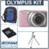 Olympus Stylus 7010 12MP Digital Camera Kit, - Pink - with 4 GB Micro SD Memory Card, Camera Case, Table Top Tripod,