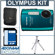 Olympus Stylus Tough 3000 Digital Camera Kit,- Green - with 4GB SD Memory Card, Camera Case, Table Top Tripod