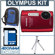 Olympus Stylus Tough 3000 Digital Camera Kit - Red - with 4GB SD Memory Card, Camera Case, Table Top Tripod