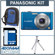 Panasonic Lumix DMC-FS7A 10.1 Megapixel Compact Digital Camera Kit, Blue with 4 GB SD Memory Card, Camera Case, Table Top Tripod