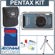 Pentax Optio W60 Digital Waterproof Camera Kit, Blue with 2 GB SD Memory Card, Table Top Tripod, Camera Case, Professional Lens Cleaning Kit