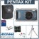 Pentax Optio W60 Digital Waterproof Camera Kit, Blue with 4 GB SD Memory Card, Table Top Tripod, Camera Case, Professional Lens Cleaning Kit, USB 2.0 SD Card Reader, Digital Memory Wallet(4),