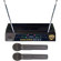 Nady Dual Channel VHS Cardioid Dynamic Handheld Wireless Mic System, with Encore Duet Receiver, 2 WHT Handhelds & WMC-11 Mic Clip