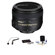 Nikon 50mm f/1.4G AF-S AF Nikkor Lens - with 5 Year U.S.A. Warranty Tiffen 58mm Photo Essentials Filter Kit, Lens Cap Leash, Professional Lens Cleaning Kit