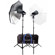 Interfit Photographic Continuous Output 1000 Watt Photo Flood Light Kit, with 2 SXT3200 Heads (2x500w), with Lamps, Stands, Umbrellas, Bag, & More