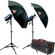 Photoflex StarFlash 650 Gemini Umbrella Kit with 2 Monolights, Mounts, Light Stands & Case