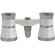 Adorama 3x25 Opera Glass with Red Reading Light - White with Silver Trim