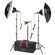 Smith Victor K6RC 3 Light, 1250 watt Home Portrait Lighting Kit with Light Cart on Wheels Carrying