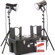 Smith Victor KLC82 500-Watt Light Control Photoflood Kit with Light Cart on Wheels Carrying Case