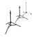Speedotron 11' Air Cushioned Lightstand with 5/8" Mounting Stud, 4 Sections with 3 Risers, Black Anodized.