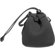 Zing Small Drawstring Pouch - Black with black top hem (5" long/3.75"diameter)