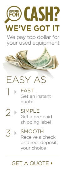 We pay cash for your used equipment