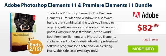 Adobe Photoshop Elements 11 & Premiere Elements 11 Bundle