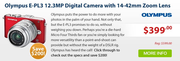 Olympus E-PL3 12.3MP Digital Camera