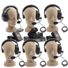 Anchor Audio PC-2000 2 Channel Power Console, 1 Dual Headset, 5 Single Headsets, 6 Belt Packs, 1 Branch Box and Sturdy Cardboard Case