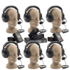 Anchor Audio PC-2000 2 Channel Power Console, 6 Dual Headsets, 6 Belt Packs, 1 Branch Box and Sturdy Cardboard Case