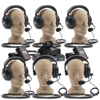 Anchor Audio PC-2000 2 Channel Power Console, 4 Dual Headsets, 2 Single Headsets, 6 Belt Packs, 1 Branch Box, 7 50ft Cables and Sturdy Cardboard Case