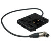 Anton Bauer Single Snap On Gold Mount Battery Holder with Integral 20" Cable and 4 Pin Right Angle XLR Connector