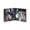 Flora Superior Aluminum Series Folio with Bonded Leather Cover, Pressure Sensitive Adhesive, Holds Two 8" x 8" Photos, Color Black.