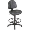 Alvin Premo Black Leather Drafting Ergonomic Chair CH44490DH