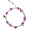 Alvin M084 Magnetic Photo Cable, 57" Long with Nine Mighty Magnets That Hold Photos, Color: Purple Flowers.