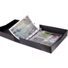 Archival Methods RingFolio Binder Box, 1.5" Portfolio Style D-Ring, Black Buckram/Back Lining