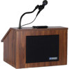 AmpliVox S272WT Wired EZ Speak Folding Lectern, Walnut Finish