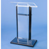 AmpliVox SN3535 Acrylic Podium with Black Wood Accent Kit