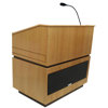 AmpliVox Coventry Lectern with Sound, Natural Oak