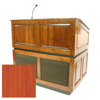 AmpliVox SS3035 Ambassador Lectern with Wired Sound System, Cherry