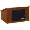AmpliVox SW250 Portable Tabletop Lectern with 50 Watt Amplifier and Lapel Microphone, Walnut