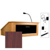 AmpliVox SW3025 Wireless Victoria Tabletop Lectern with Handheld Mic, Mahogany