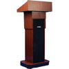 AmpliVox W505A Executive Adjustable Height Column Lectern without Sound, Mahogany