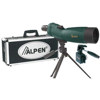 Alpen 18 - 36 x 60 Waterproof Rubber Covered Straight View Spotting Scope Kit with Car Window Mount and Aluminum Travel Case