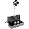 Arri Arrilite 650/3 Compact Wheeled Kit with 3 650 Watt Open Face Tungsten Flood Lights, Bulbs and Accessories, 1,950 Watts, 120 Volts.