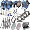 Arri Softbank III Plus 4 Light Kit, 120V AC, 2-300W Fresnels, 1-650 Fresnel, 1-ARRILITE 750 Plus Focusing Flood, 24 x 32in Softbox, Heavy Duty Case