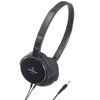 Audio-Technica ATH-ES55BK On-Ear Headphones with Large-diameter 40 mm Drivers and Luxurious Earpads, Black